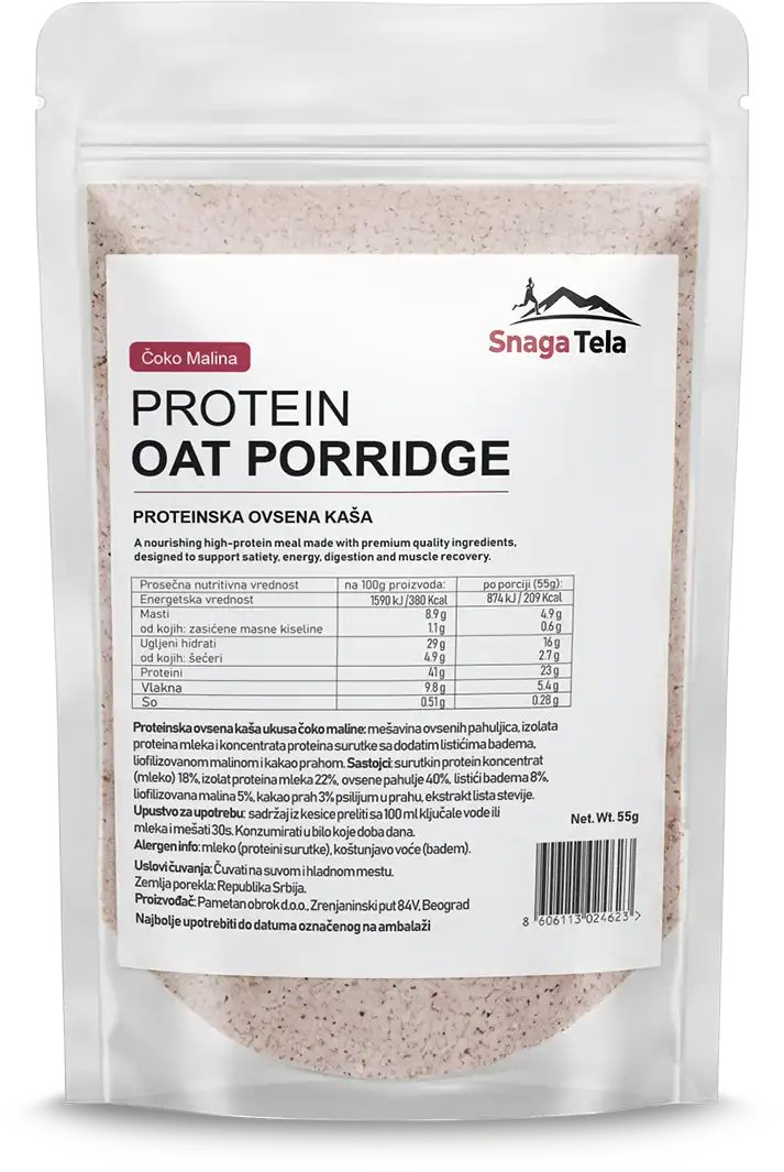 Proteinska ovsena kaša - čoko-malina